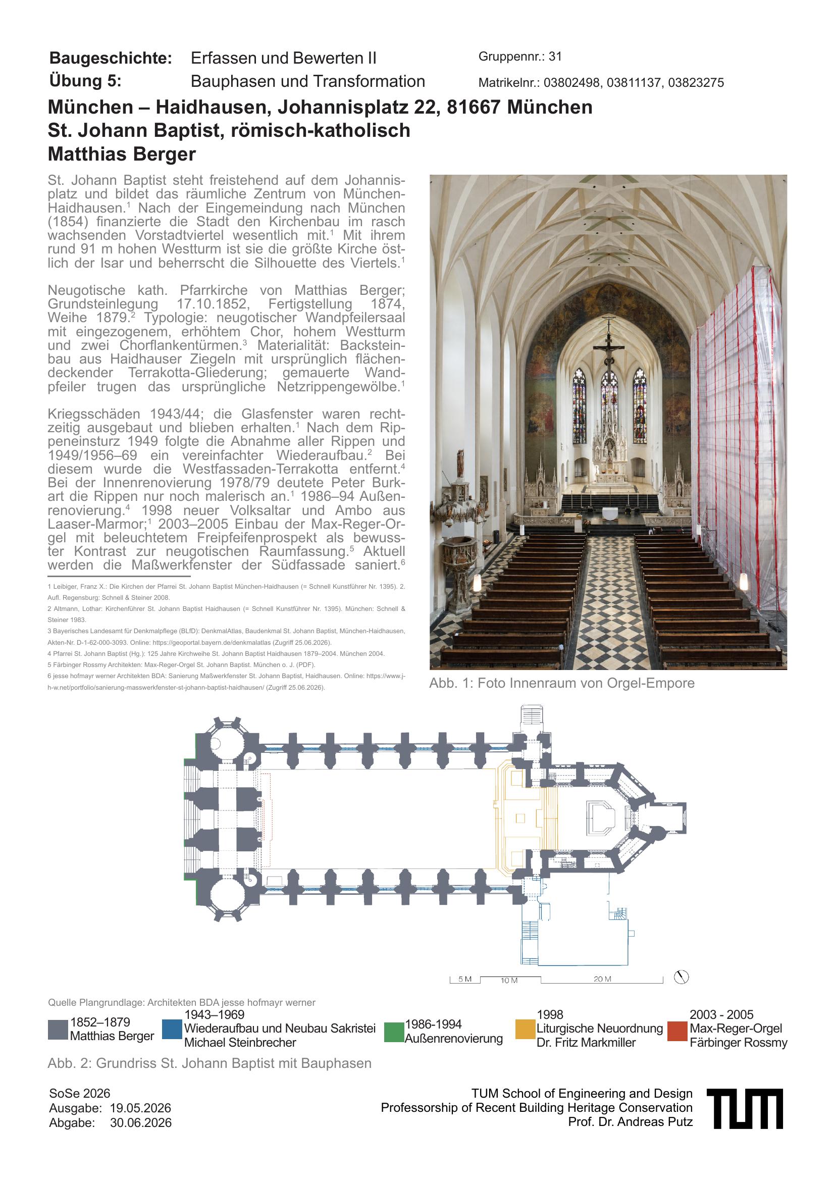 Bauphasen und Transformation — St. Johann Baptist — Architektur von Carl Dobmeier, 2026 — Abbildung 2