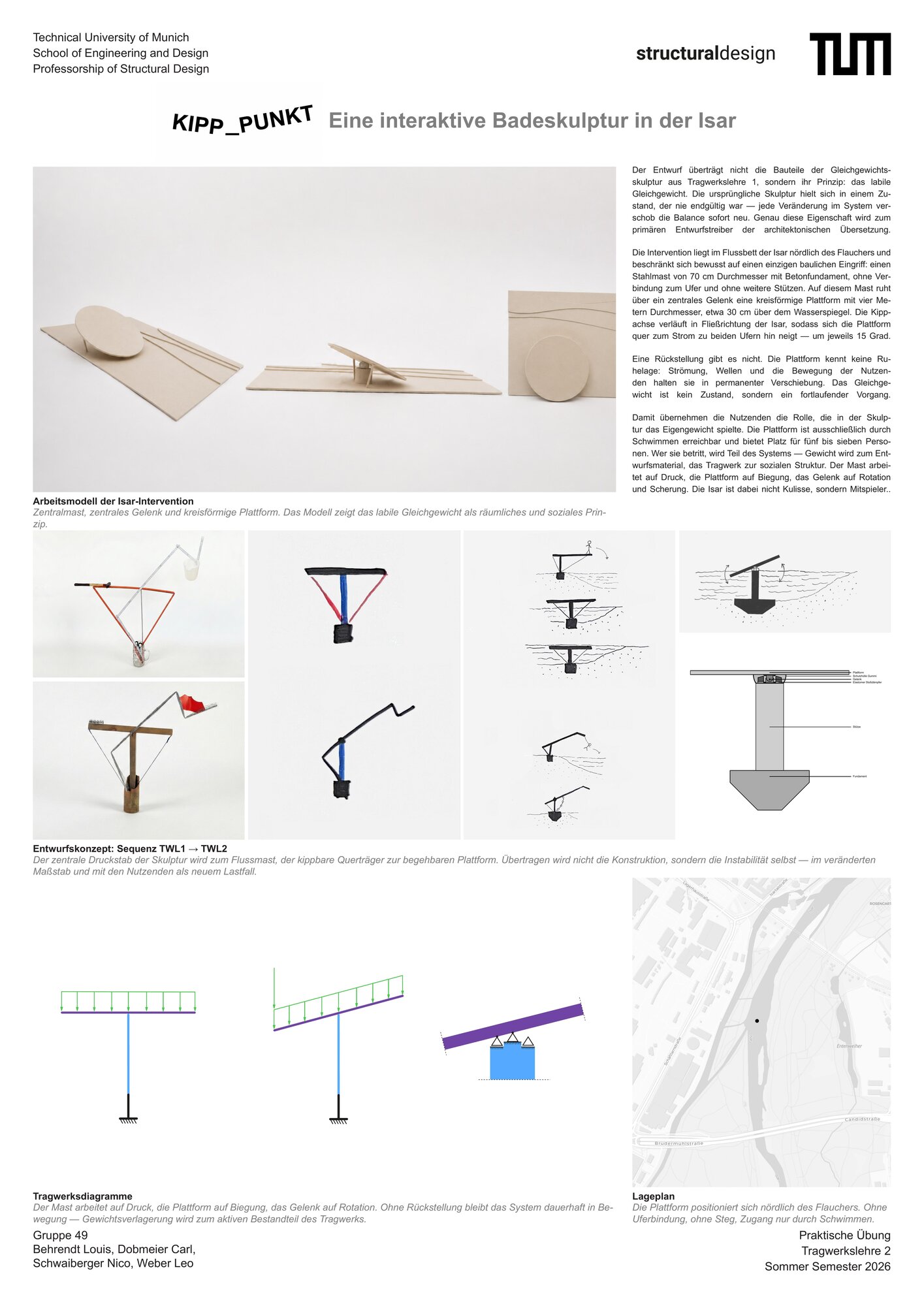 Kipp_Punkt — Badeskulptur in der Isar — Architektur von Carl Dobmeier, 2026 — Abbildung 2