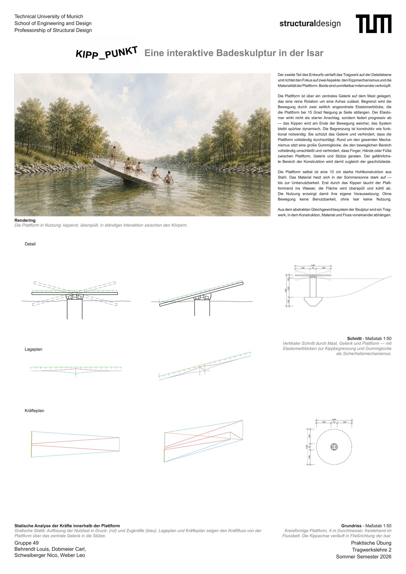 Kipp_Punkt — Badeskulptur in der Isar — Architektur von Carl Dobmeier, 2026 — Abbildung 3