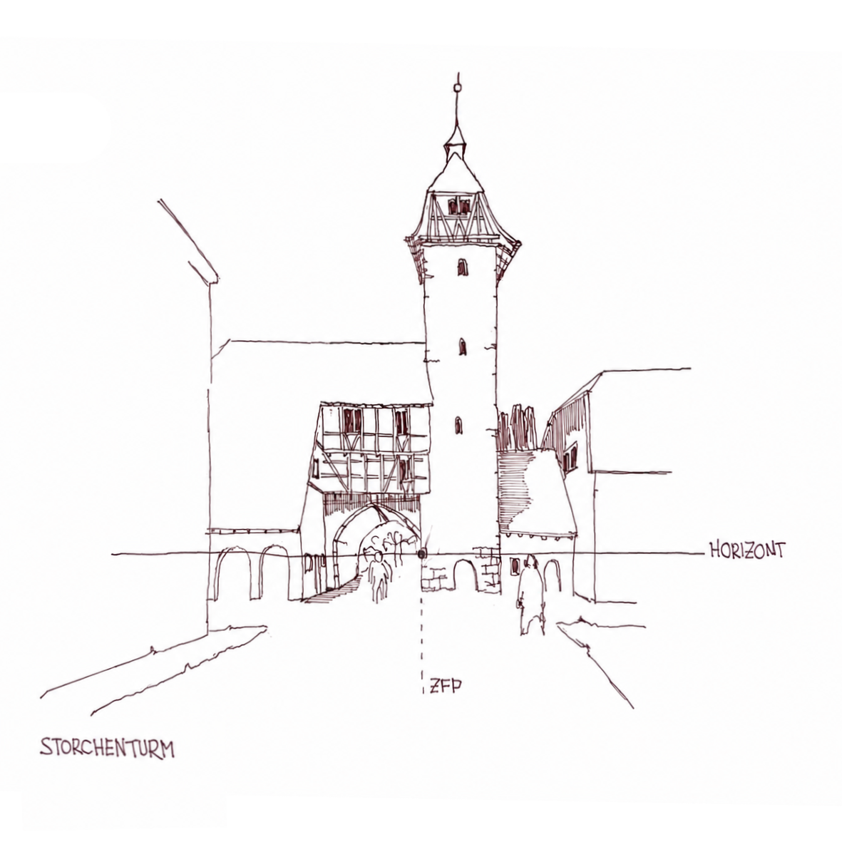 Freihandzeichnungen Wintersemester 25/26 — Architektur von Carl Dobmeier, 2025