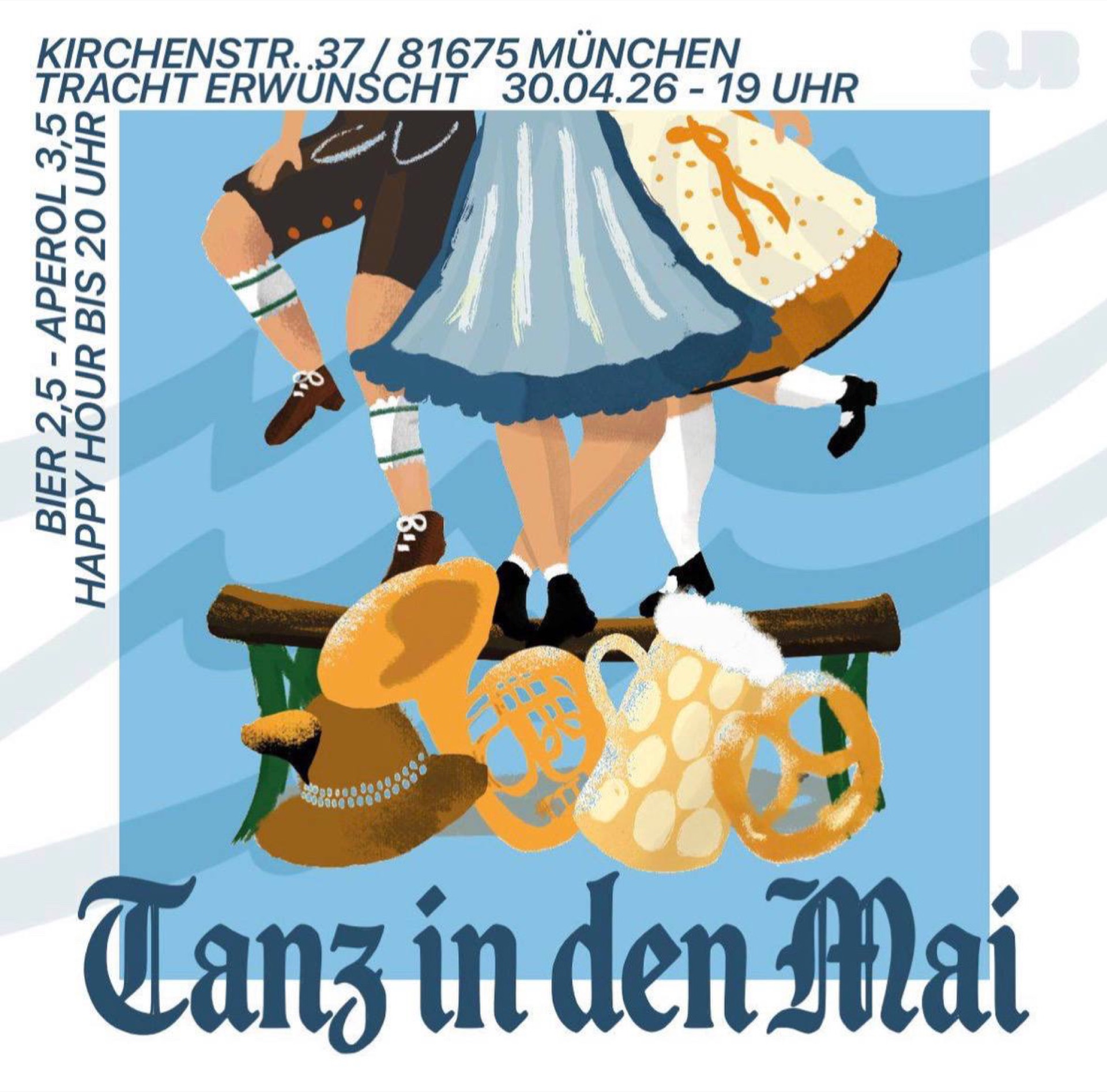 Plakat - Tanz in den Mai — Grafik von Carl Dobmeier, 2026
